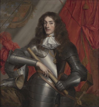 Porträt von König James II und VII in Rüstung als Herzog von York (1633-1701) von John Michael Wright